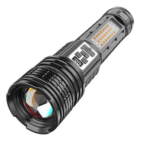 Hot Produk S71 Senter LED Super Terang Dua Warna Tahan Lama 100000 Lumens Senter Tahan Air 14 Light 