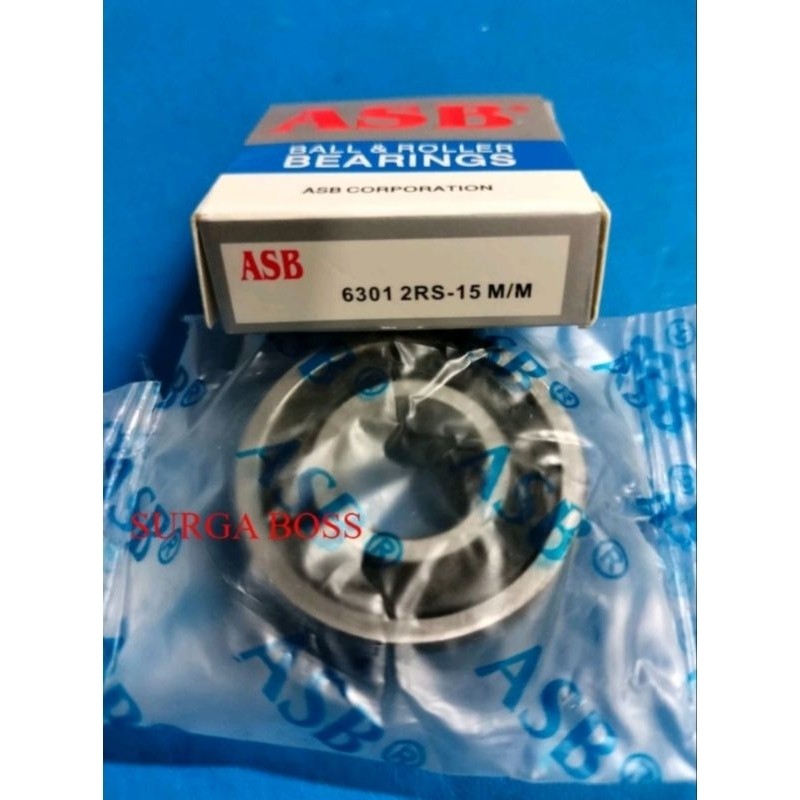(ISI 10PC) Bearing 6301 2RS 15MM ASB ORIGINAL