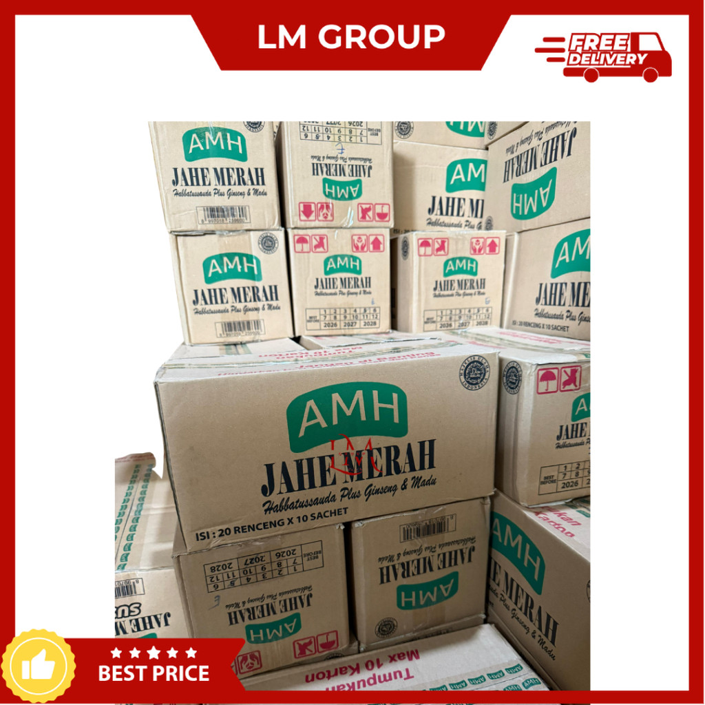 

[1 DUS] AMH Jahe Merah/Susu Jahe Minuman Jahe Isi 20 Renceng x 10 pcs Cemilan LM Snack Grosir