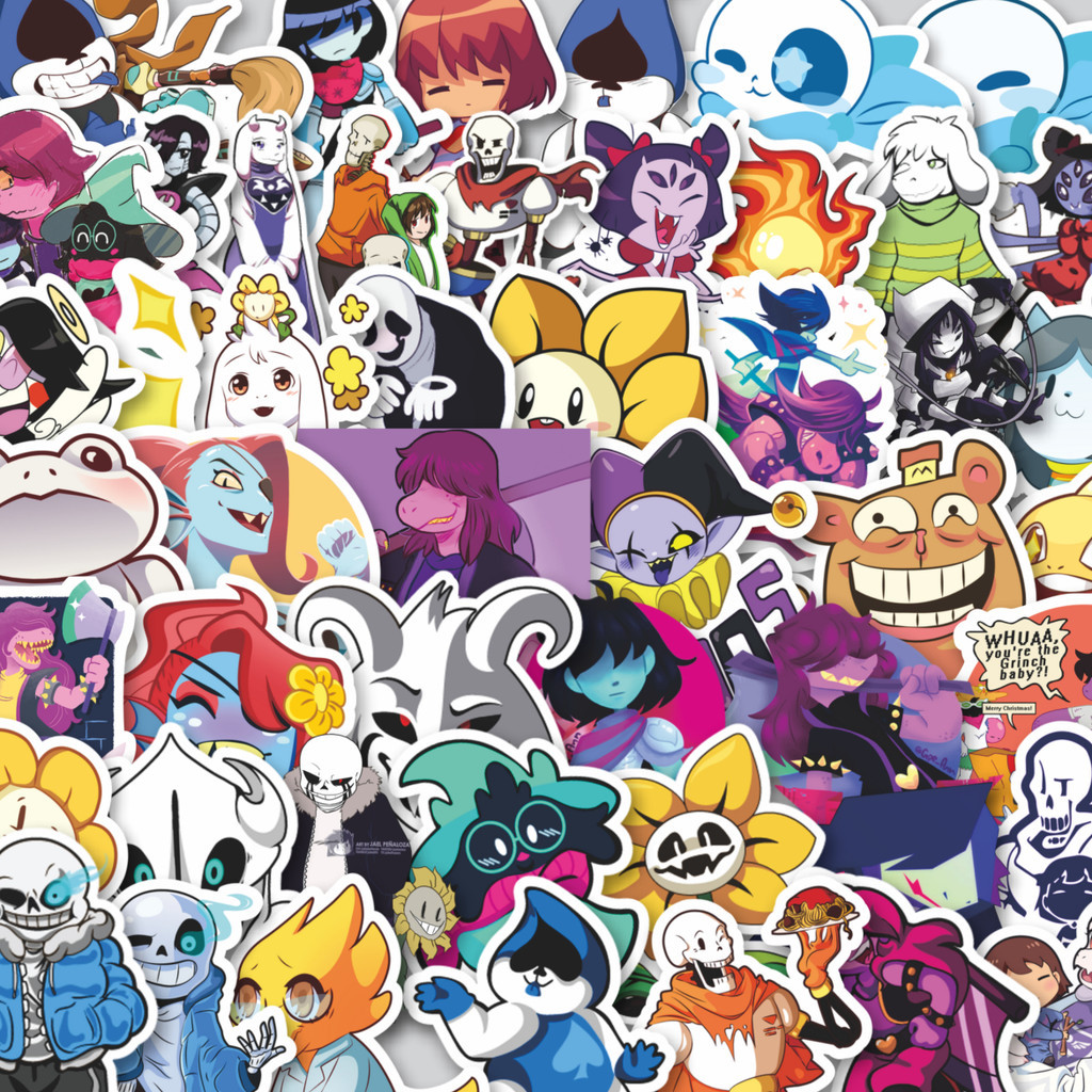 

Stiker Cutting Pack Stiker Kartun Undertale and Deltarune Isi 100Pcs Series Aesthetic Lucu Keren Untuk Koper Bahan Vynil