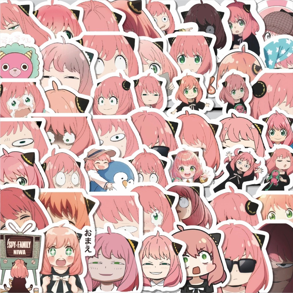 

Stiker Cutting Pack Stiker Anime SPY X Family Versi 5 Isi 100Pcs Series Aesthetic Lucu Keren Untuk Koper Bahan Vynil