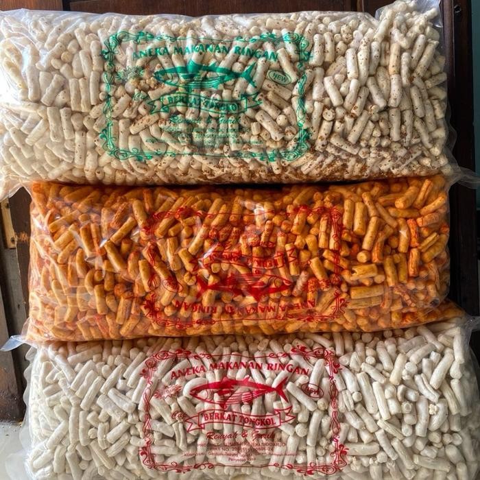 

(1BAL) STIK TONGKOL SUPER-Asep snack Cemilan Makanan Food Krupuk Pedas Kripik - PEDAS BALADO, 1KG PROMO !