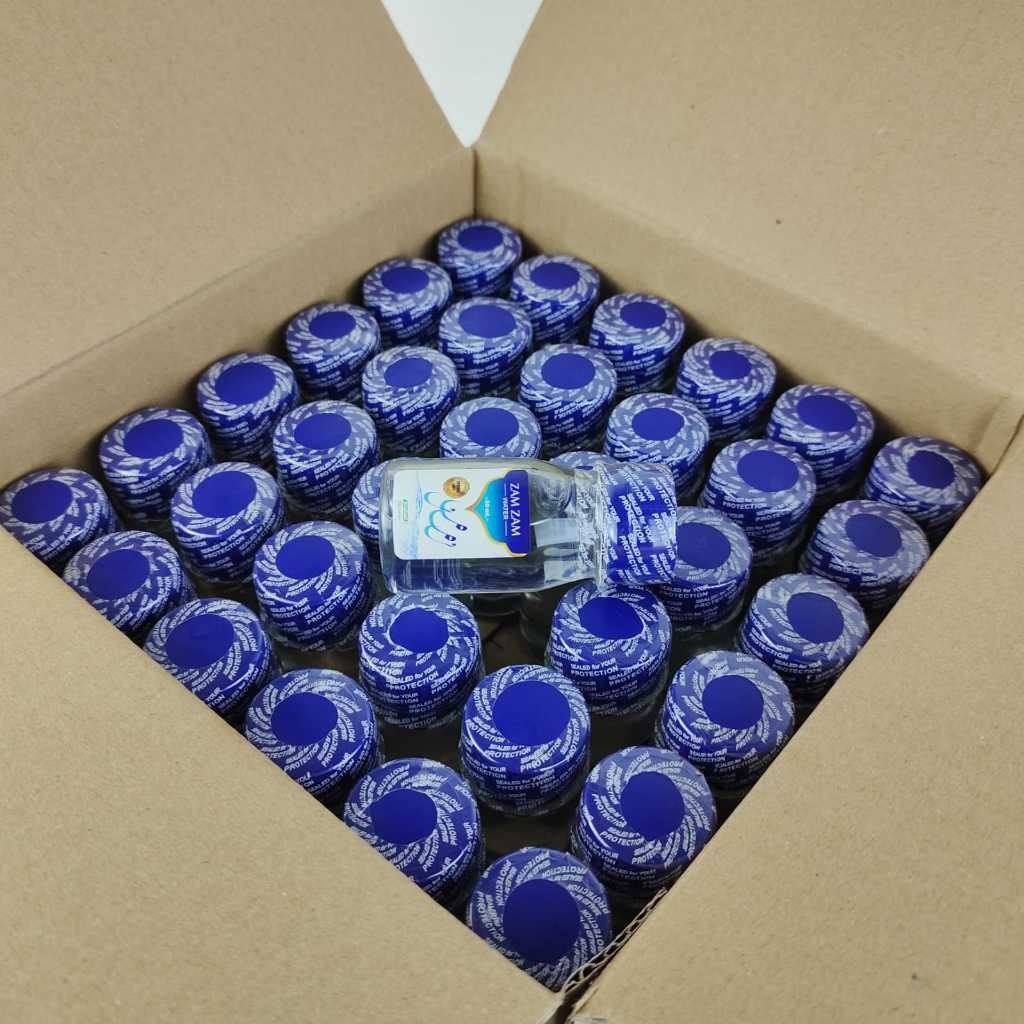 

LEBIH HEMAT 1 DUS isi 36pc Air Zam Zam 50ml Original Segel, Asli 100% Tanpa Campuran