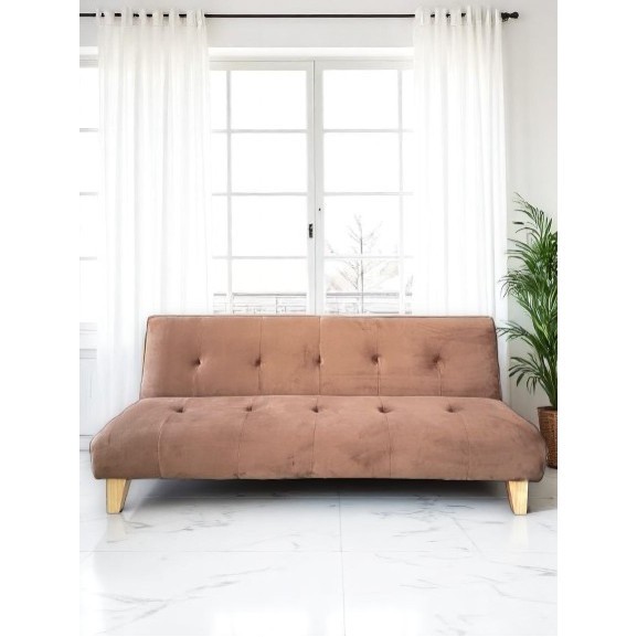 JAMIN MURAH Sofa Bed Lipat / Sofa Minimalis / Sofa TV / Type Pudan Yelvo Coklat(BISA LANGSUNG ORDER)