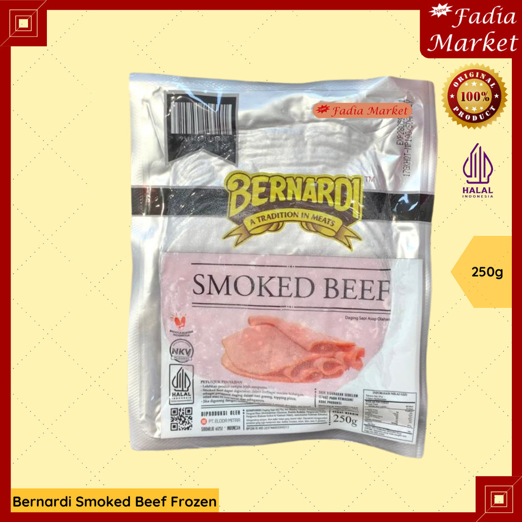 

Bernardi Smoked Beef Daging Ham Burger Sapi Frozen Food 250g