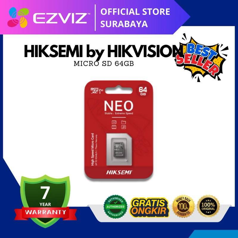 MICRO SD CARD 64GB- HIKSEMI BY HIKVISION NEO MICRO SD CARD 64GB