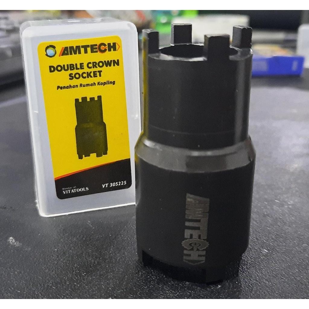 Amtech Double Crown Socket VT305225 Treker Kunci Mahkota Amtech