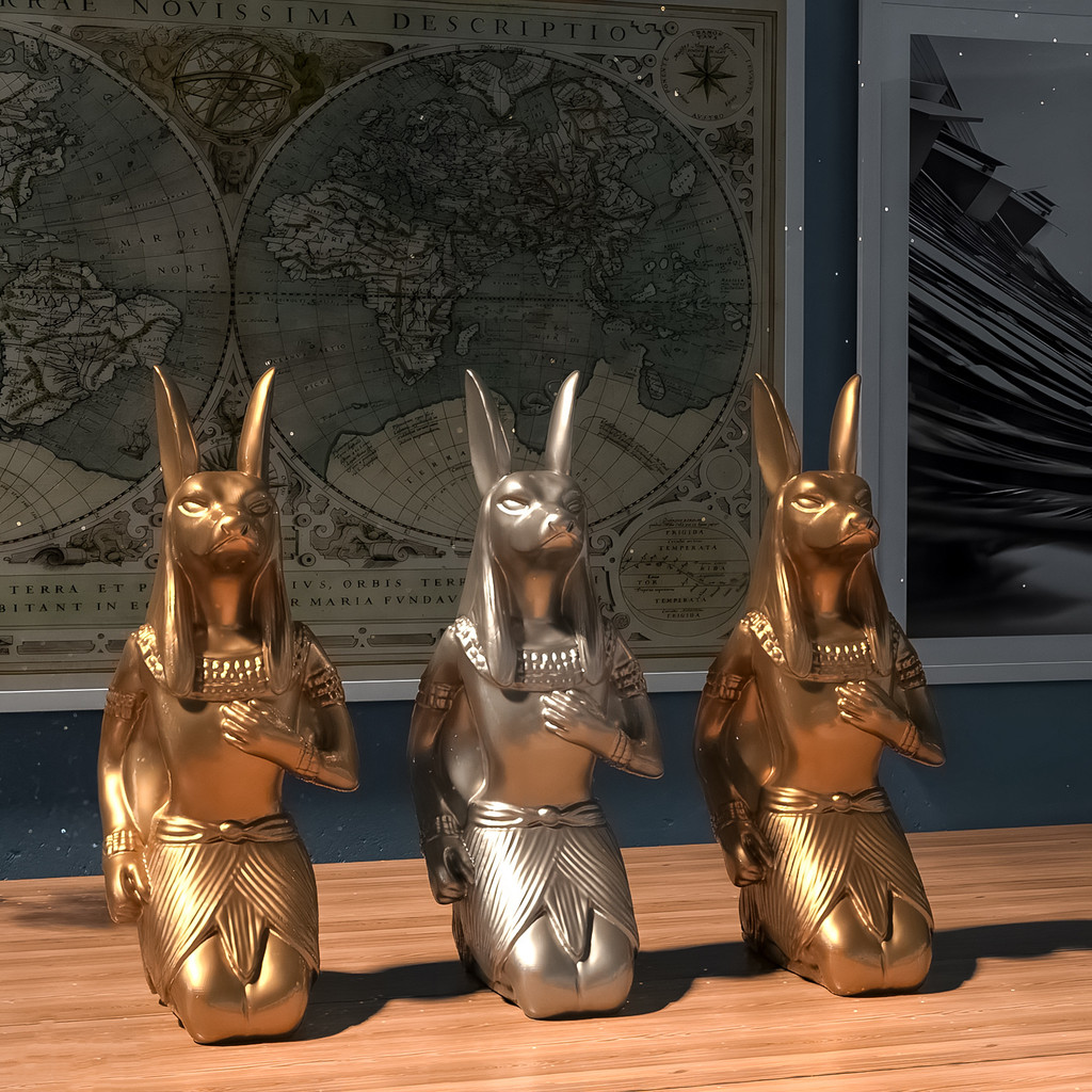 

Egypt Statue of Anubis Silicone Mold DIY Egyptian Cat Sculpture Ornament Gypsum Plaster Concrete Mould Craft UV Epoxy Resin Mold