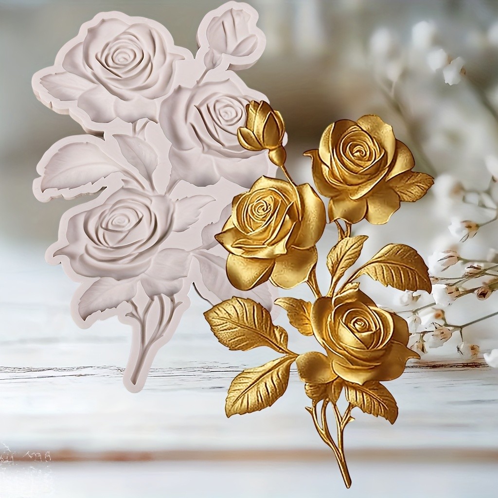 

Flower Fondant Mold, Suitable for DIY Baking Molds for Cakes, Chocolates, Candies, Resin Silicone Molds for DIY Molds