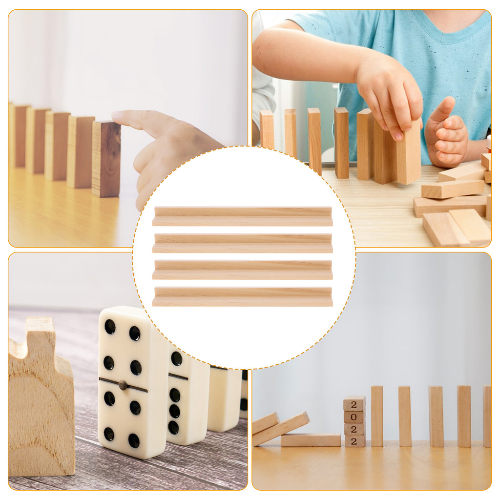 

8Pcs Wooden MultiFunction Domino Trays Upright Letter Display Stand Game Tiles Holder Rack For Cards Desktop Toy Base Supports