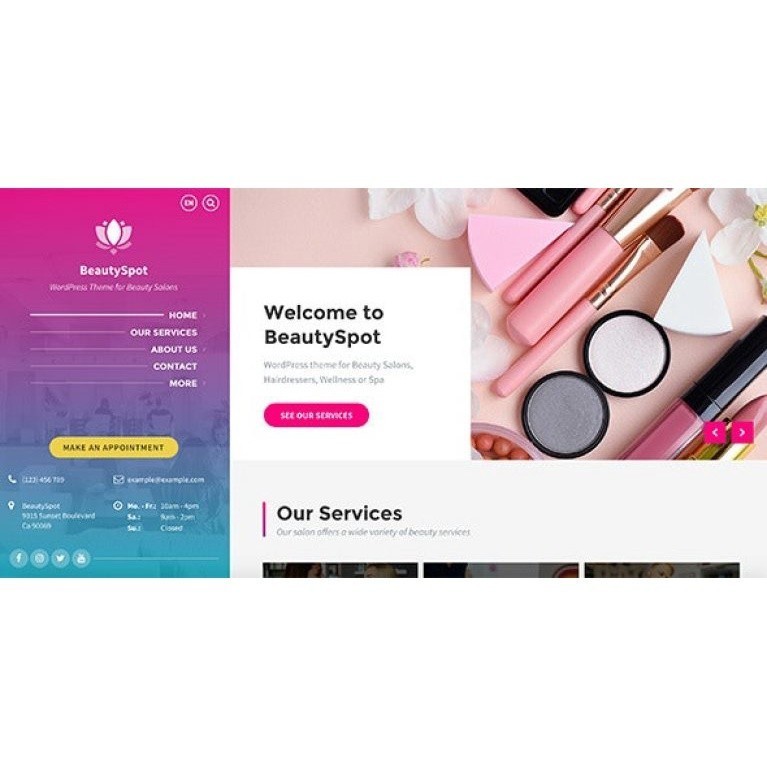 BeautySpot v3.5.9 – Beauty Salon WordPress Theme WZM