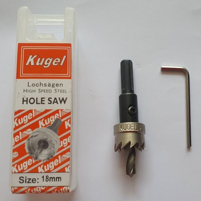 KUGEL Hole saw HSS 18 mm - Mata Bor Besi 18 mm Original HOLE SAW ASLI KUGEL gpt gjt
