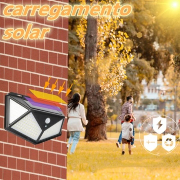 Lampu Taman 100 LED Solar Tenaga Surya Dengan Sensor Gerak Lampu sensor Tenaga Surya 100 LED