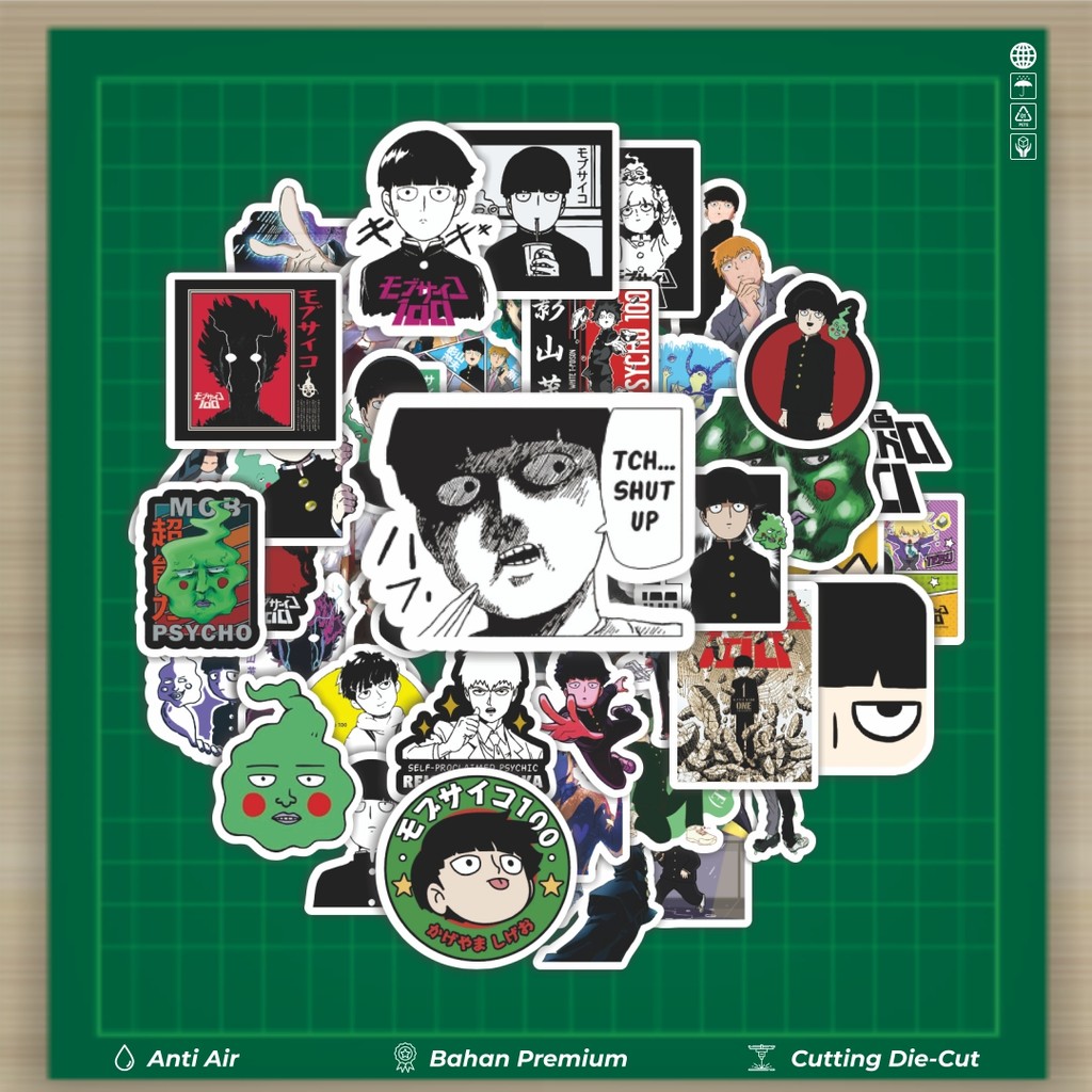 

HOT 50 PCS STIKER Stiker Manga Mob Psycho 100 Stiker Fashion Cars Decal Dingin Kartu Album Custom Vinyl Anti Air- Sticker Aesthetic Buku Journal Koper Casing HP Tablet Laptop Helm Motor Botol Minum