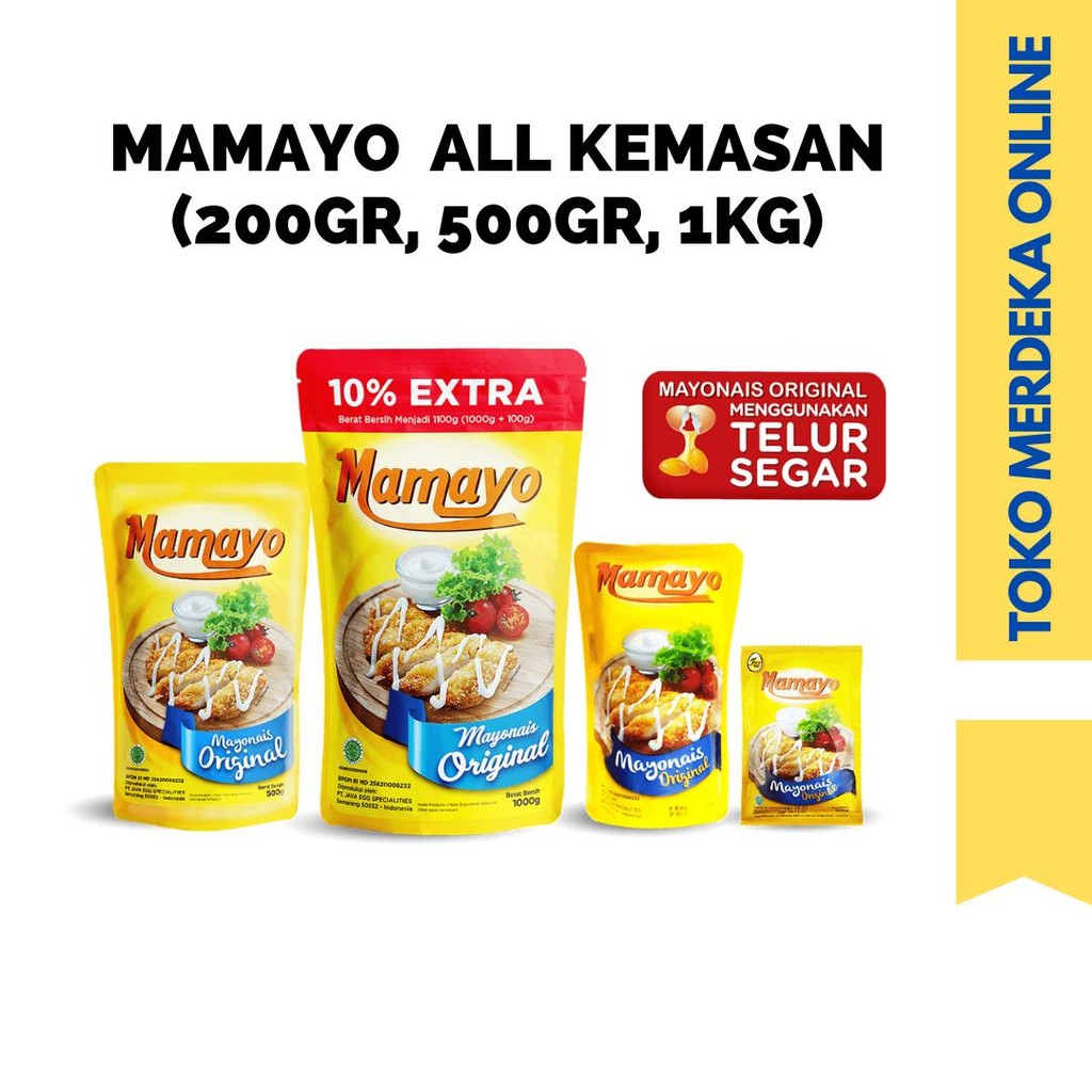 

MAMAYO MAYONAISE KEMASAN 1 KG DAN 200 GR MAYONES ORIGINAL