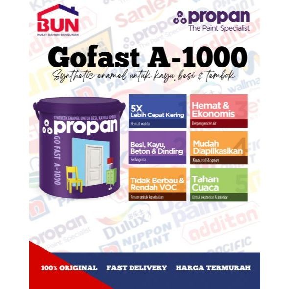 GOFAST PROPAN GO-FAST A-1000 CAT BESI CAT KAYU WATERBASED 1 KG / CAT KAYU WATERBASED / CAT BESI WATE