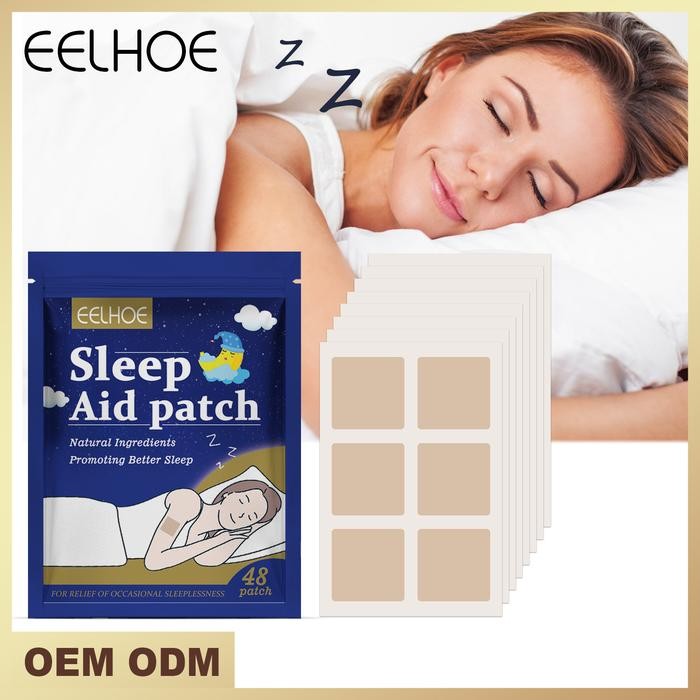 

48pcs EELHOE Sleep Aid Patch perawatan bantu tidur Natural Sleepy Aid Patch Mengatasi Insomnia Susah Tidur Gangguan Tidur Malam Sulit Tidur Paling Ampuh Insomia Eye - 1pcs MB