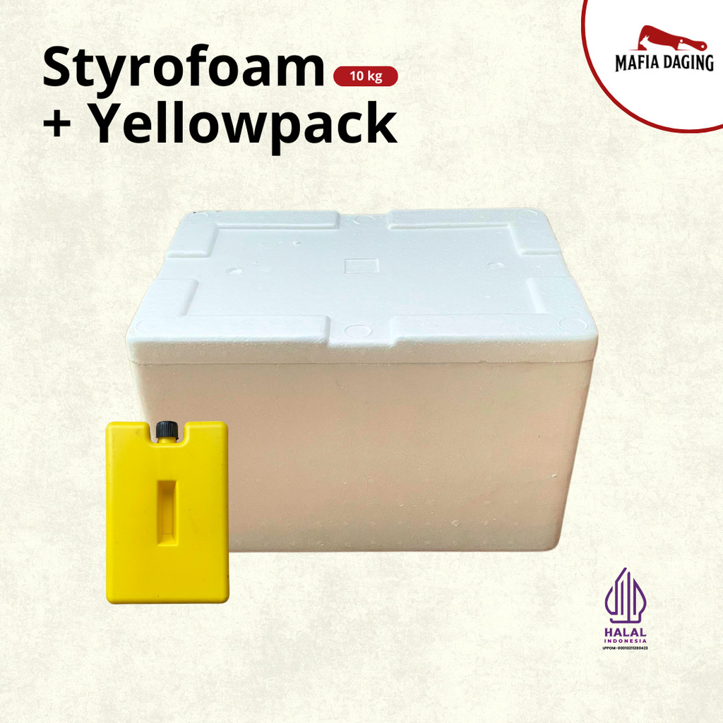 

[Mafia Daging] Styrofoam 10kg & Ice Yellow Pack 500ml