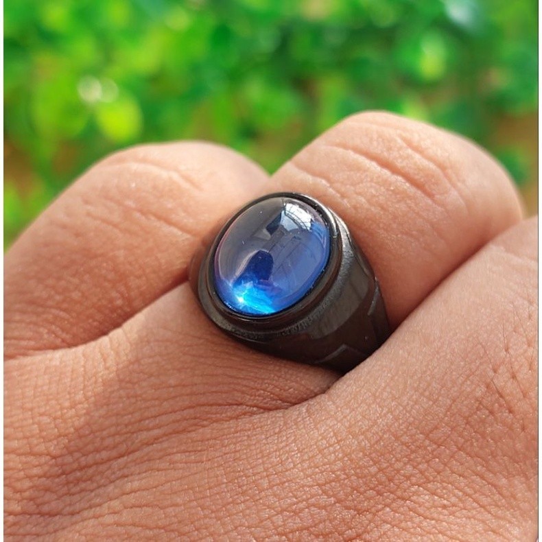 CINCIN PRIA BATU BLUE KING SAFIER MEWAH DAN ELEGAN