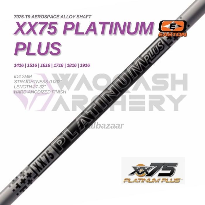 EASTON PLATINUM PLUS XX75 Aluminium Arrow 0.002" Shaft Only - 1416