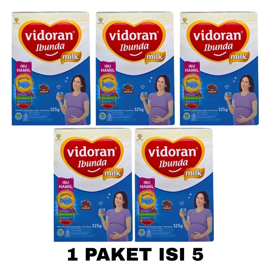 Vidoran Ibunda Hamil Cokelat 125gr Paket Isi 5 Susu Selama Kehamilan Bunda Anak Mamah
