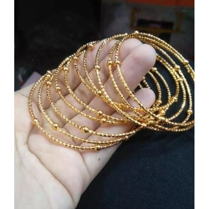 Gelang Keroncong isi 3 & 6  Xuping Lapis Emas Gold terlaris