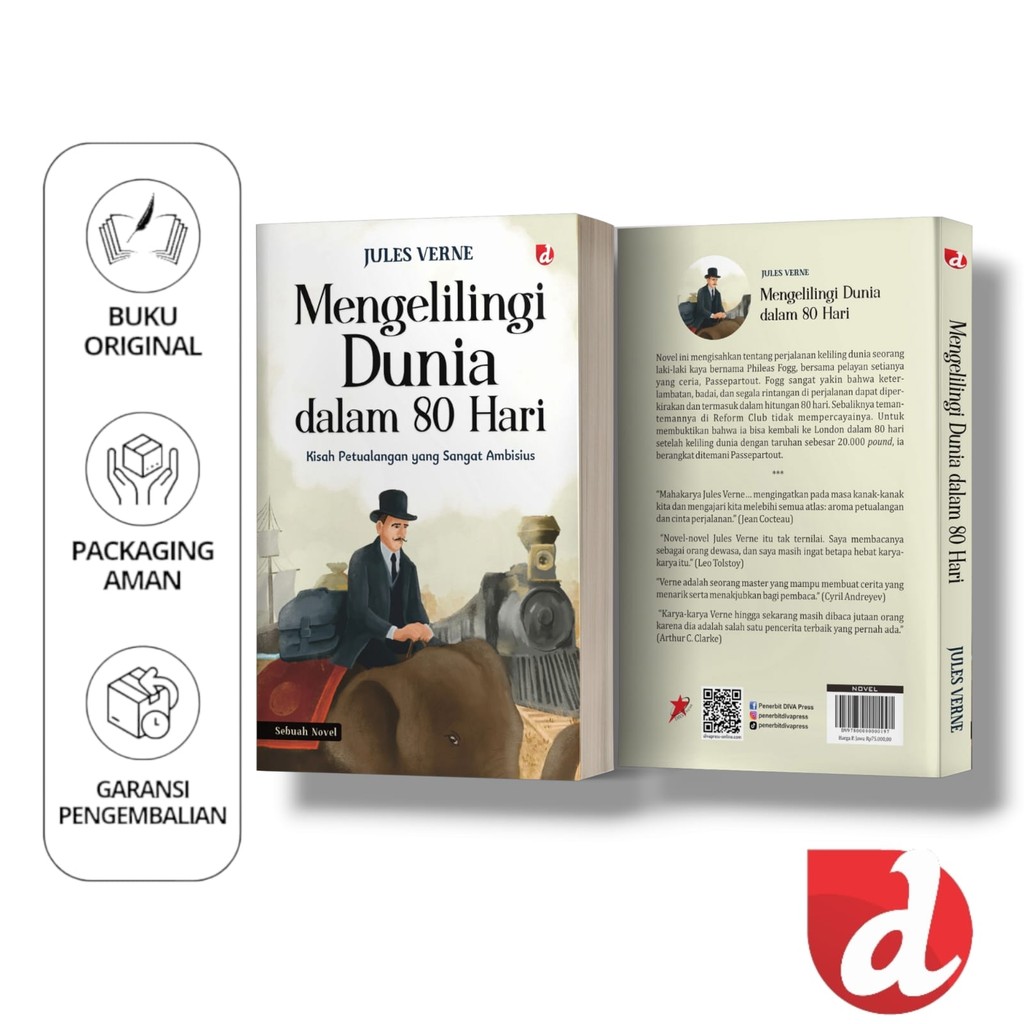 DIVA Press - Buku Mengelilingi Dunia dalam 80 Hari (Novel) - Jules Verne- DIVA Press