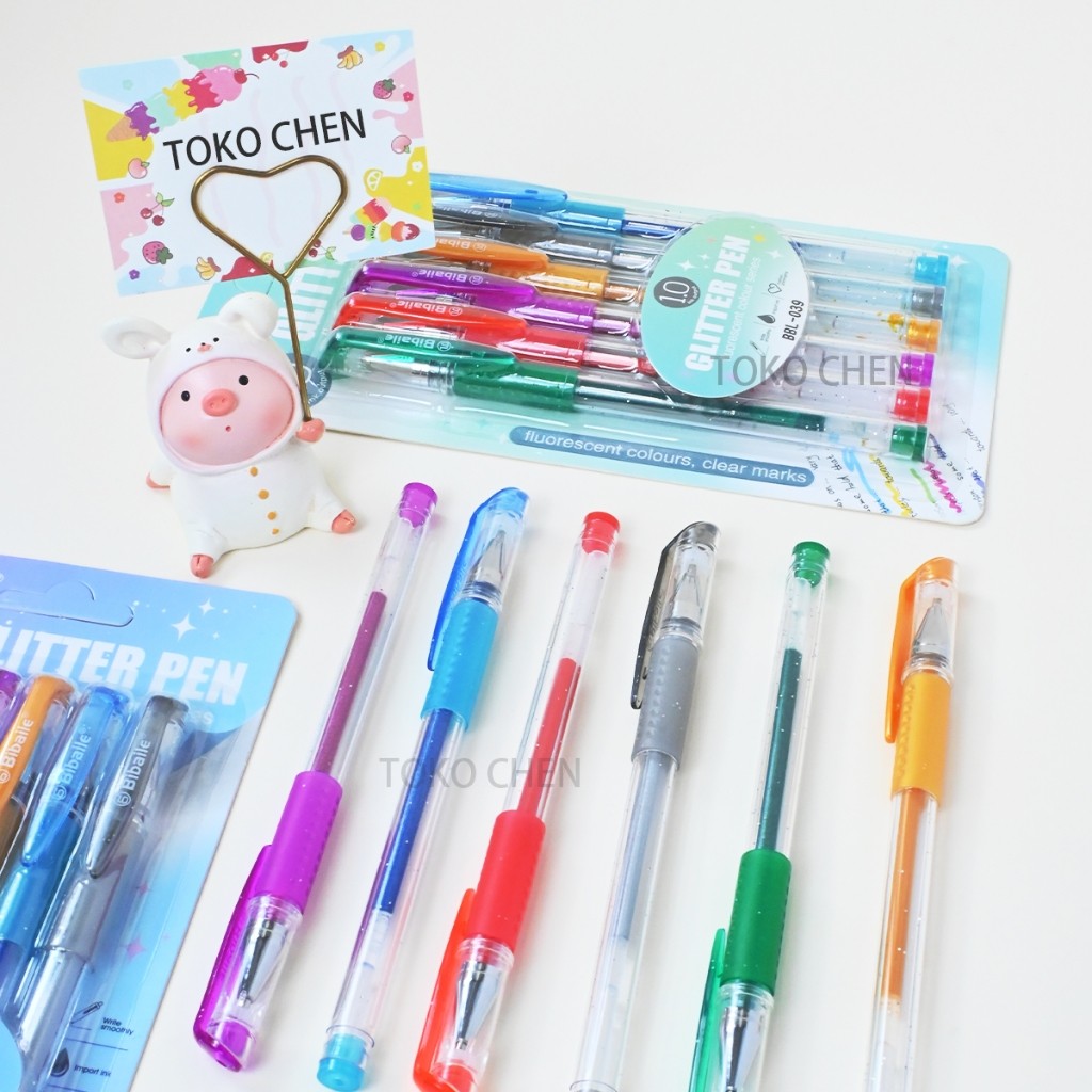 

Bibaile 6warna pulpen gel warna warni / 6pcs pulpen gel warna warni / Pulpen Gel Bibaile 6 Colors