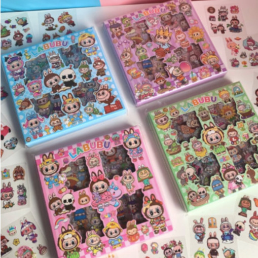 

ENISOO STORE - [ISI 100 PCS / BOX] STICKER LABUBU Decorasi Gelas Buku Waterproof Anti air Stiker kartun/Sticker Karakter