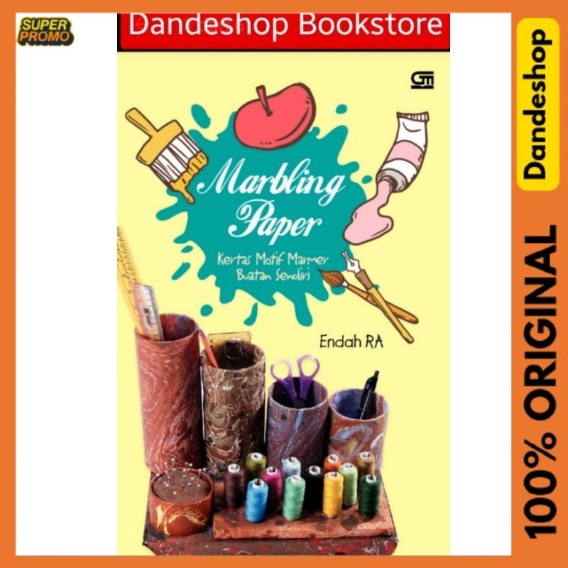 

Marbling Paper Kertas Motif Marmer Buatan Sendiri - Buku by Endah RA