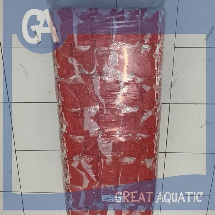 media filter aquarium KAPAS SUTRA MERAH 4 LAPIS JUMBO ISI 40 PCS 1 BALL busa