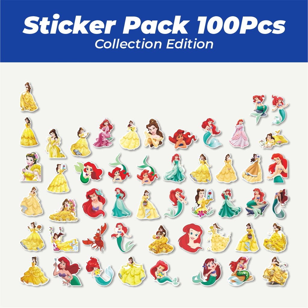

Hot Stiker Disney Princess Ariel & Belle Lucu Anti Air Stikers Berperekat Waterproof Sticker Decal Buat Motor Helm Buku Journal Koper Casing HP Laptop Botol Minum