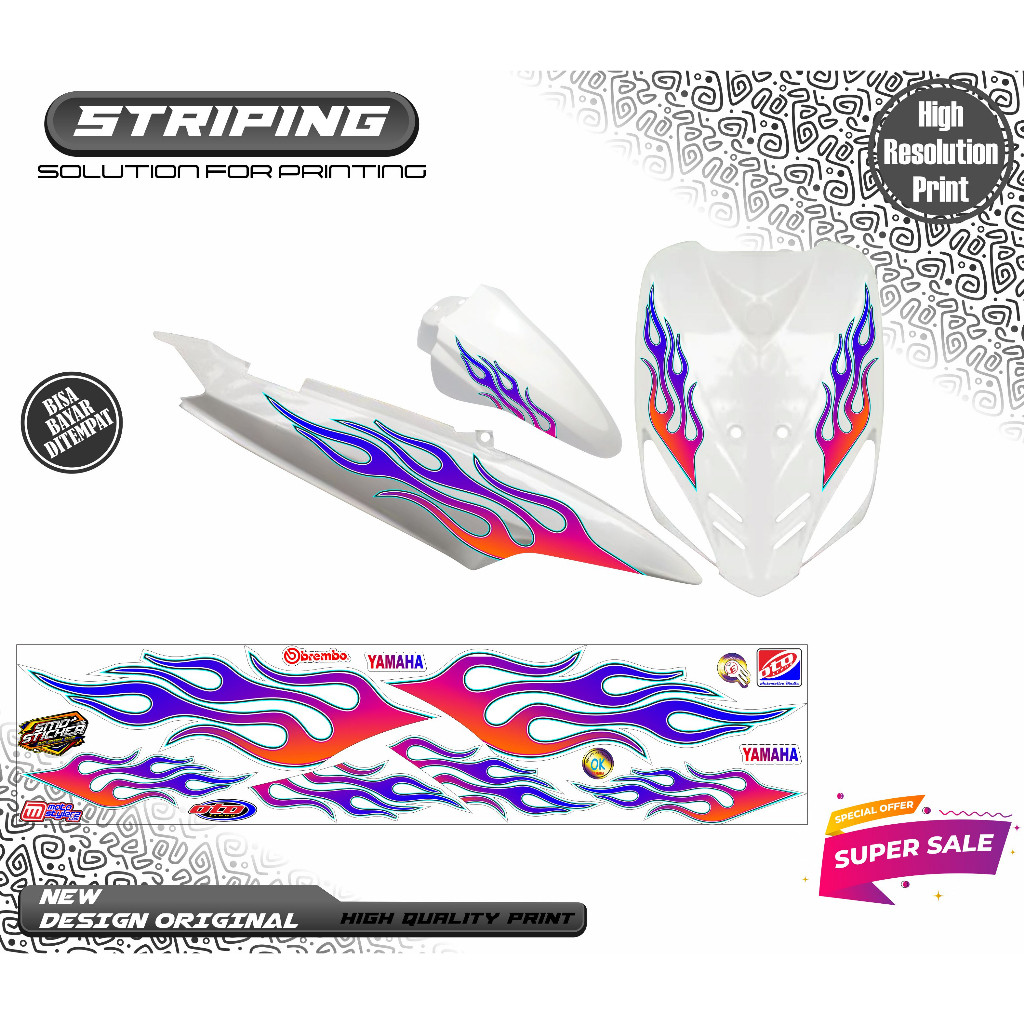 STRIPING STICKER VARIASI API MIO SPORTY/SMILE SIMPLE