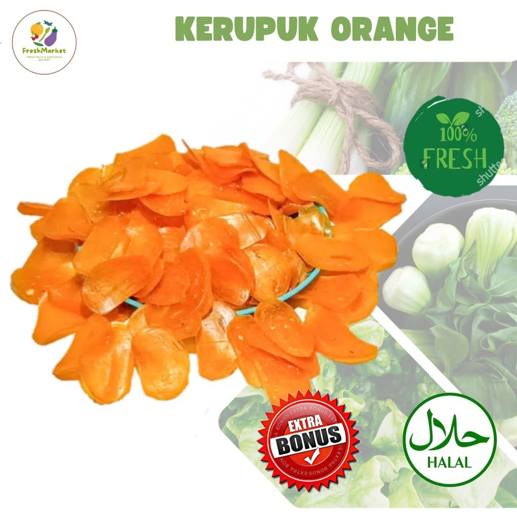 

Kerupuk Orange Mentah 250 Gram Sayurinstant