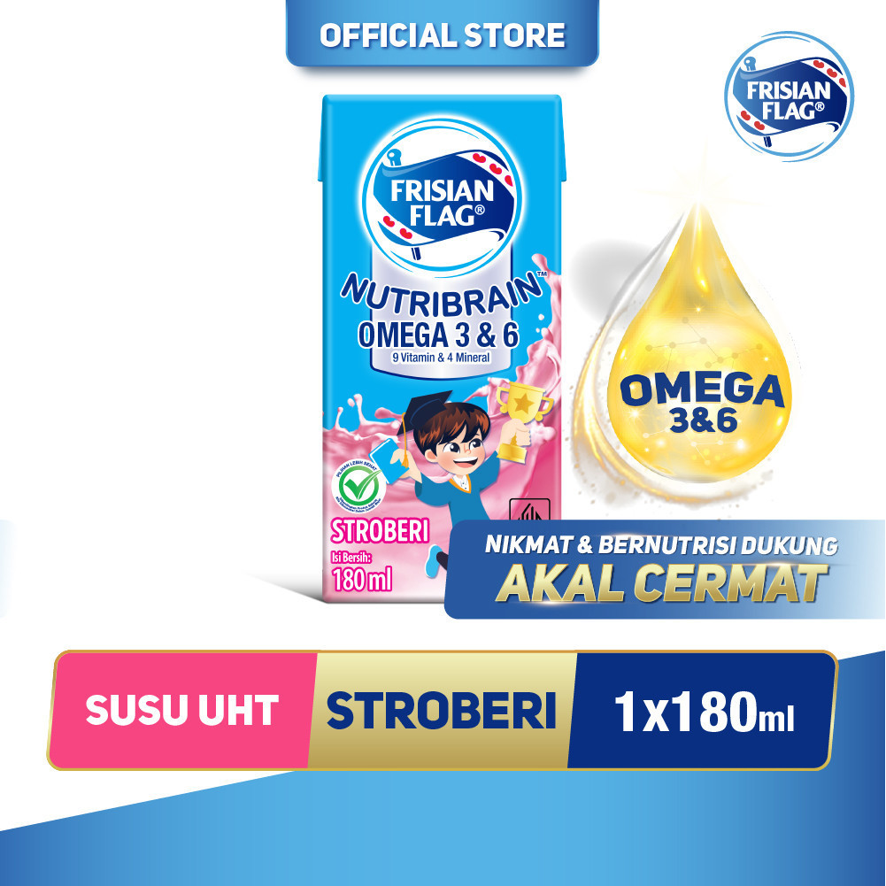 

Frisian Flag Omega Susu UHT Strawberry 180ml - 1 pcs