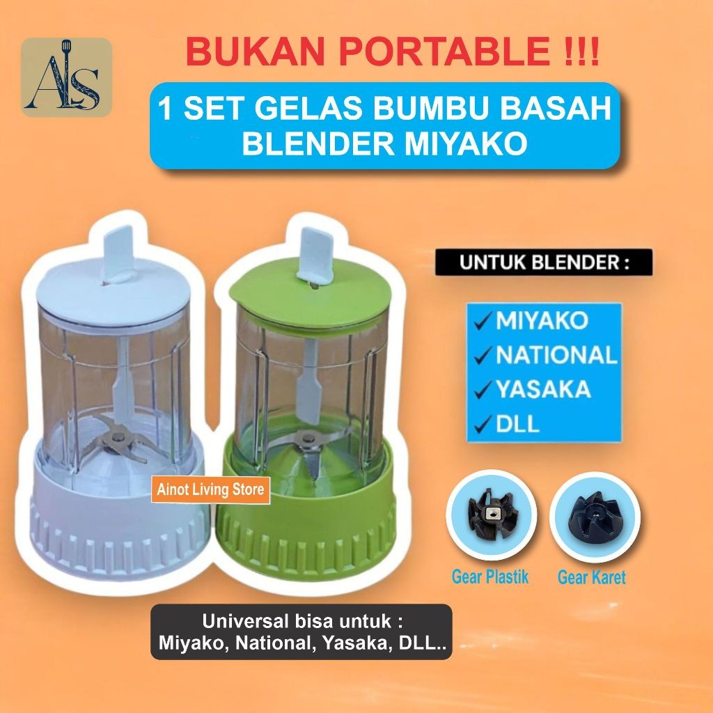 [ALS] SET Gelas Bumbu Basah Blender Miyako Set Choper Bumbu Blender Miyako BL 101 BL 102 BL 301 BL 1