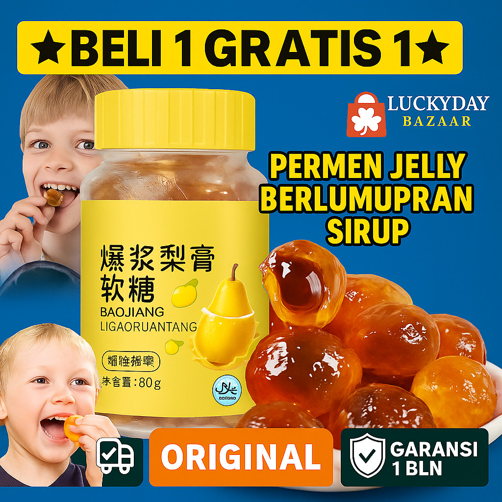 

⭐Beli 1 Gratis 1⭐No Brewing✅Sirup Pir 20% Alami/Permen Jelly Tenggorokan Sehat/Throat Lung Soft Candy/Permen Karet Tenggorokan Pasta Pir/Permen Jelly Anti Iritasi Tenggorokan Sirup Buah Pir/Jelly Tenggorokan Sehat