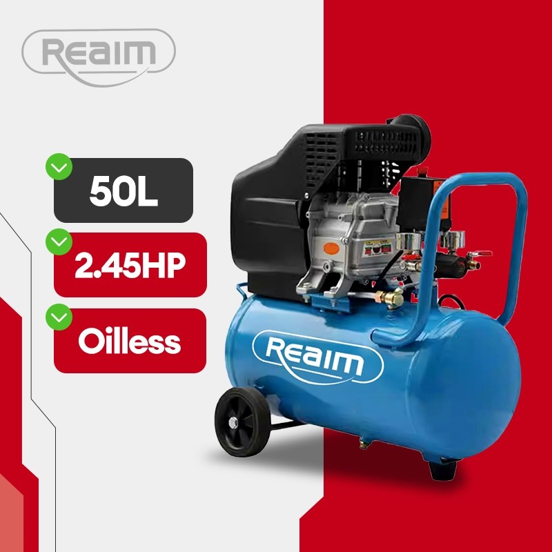 Mesin Kompresor Angin Listrik 2.04HP Kompresor listrik 50L compressor Oilless Silent Kompresor Angin