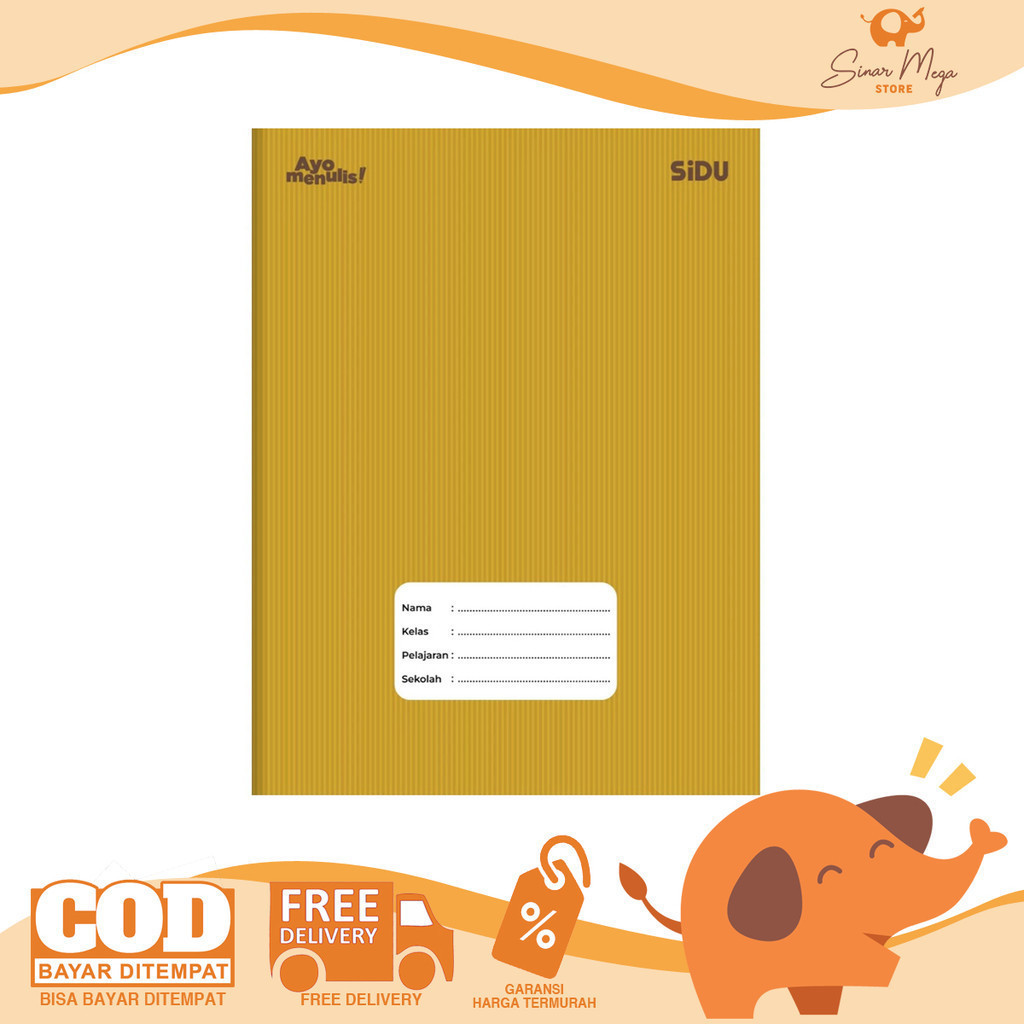 

SIDU Buku Tulis Sampul Kraft Kwarto PAK ISI 10 BUKU Murah Berkualitas