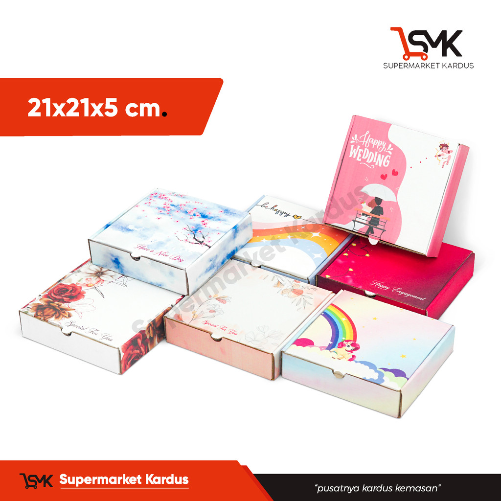 

Box 21x21x5 cm LS pizza/kardus/polos/Hampers/ultah/ulang tahun/happybirthday/it's boy/it's girl/baby/bayi/tinggi5
