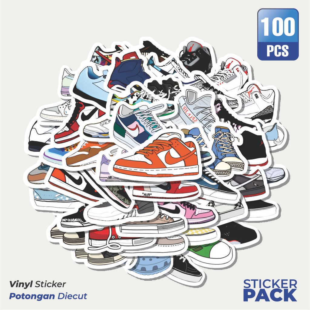 

Stiker Vinyl Stiker Famous Shoes [Sepatu Terkenal] Waterproof Aesthetic- Untuk Laptop, Motor, dan Helm - Paper Stationery Pack