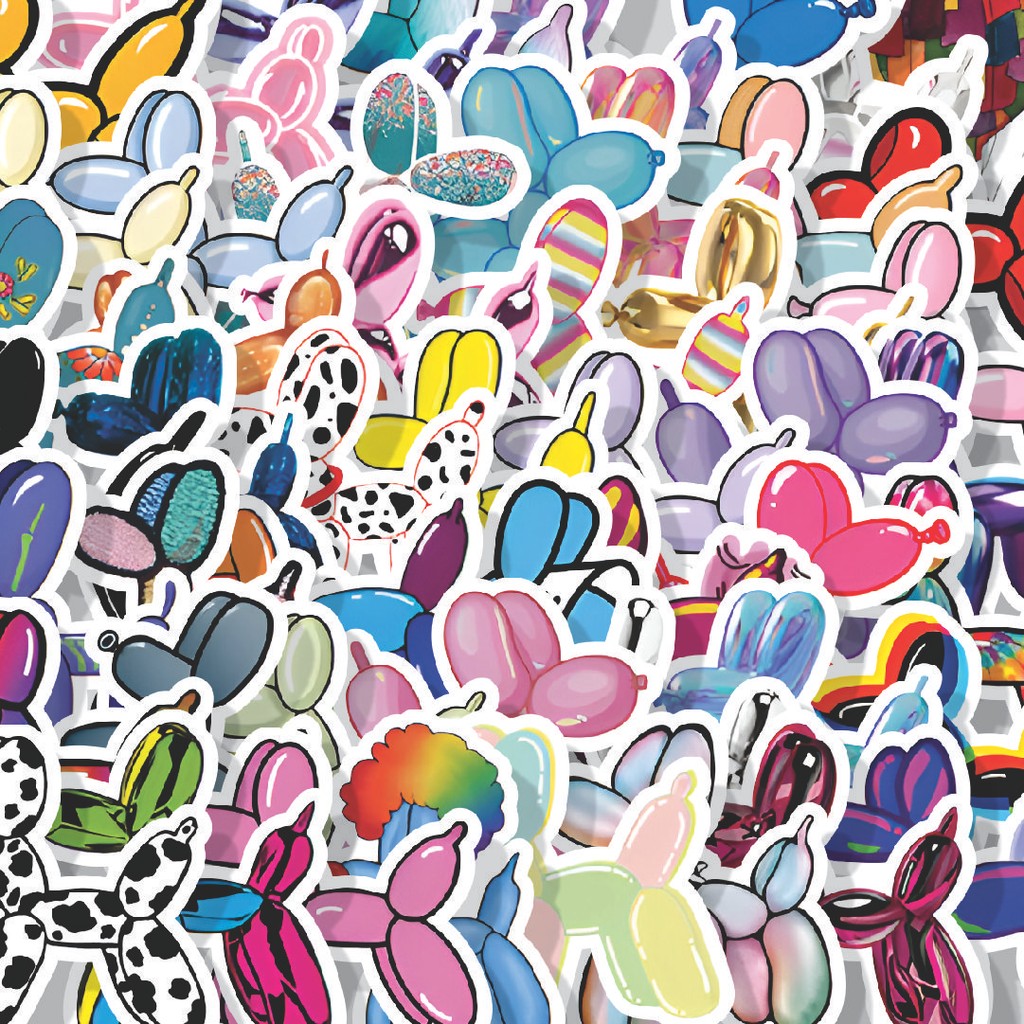 

Stiker Cutting Pack Stiker Ballon Dog Series Isi 100Pcs Series Aesthetic Lucu Keren Untuk Koper Bahan Vynil
