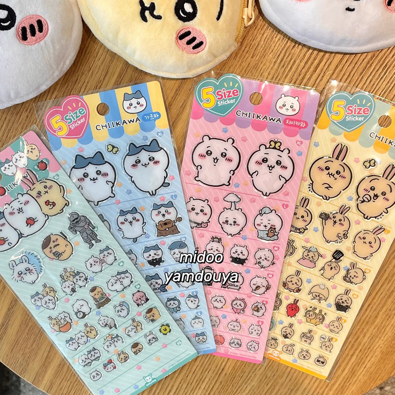 

Chiikawass Sticker Hachiware Usagi Creative Drop Glue Stereo Sticker Decorative Computer with Diy Decorative Stickers Girl Gifts