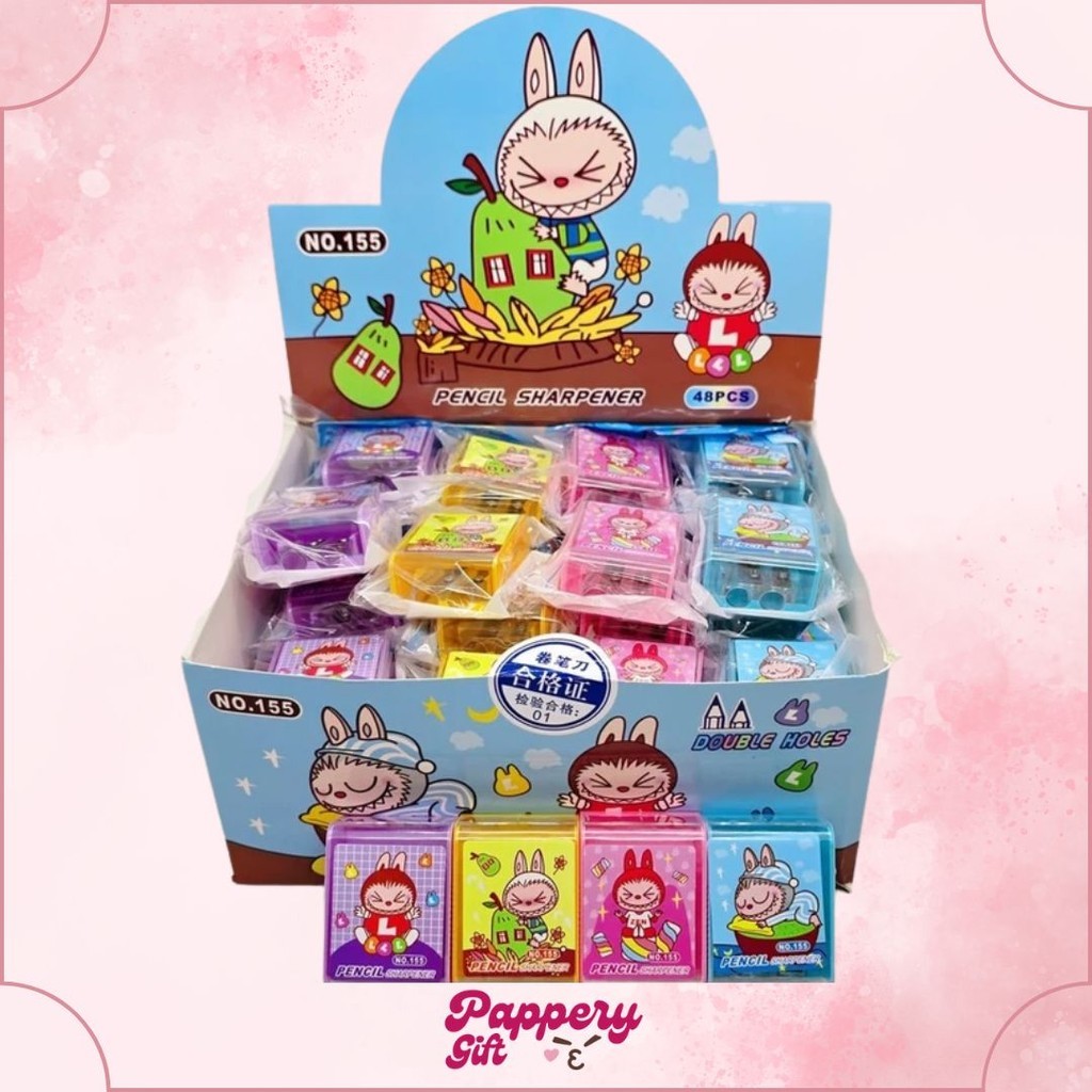 

rautan pensil labubu 2 lobang/peraut pensil karakter/pencil sharpenes karakter - ES0527