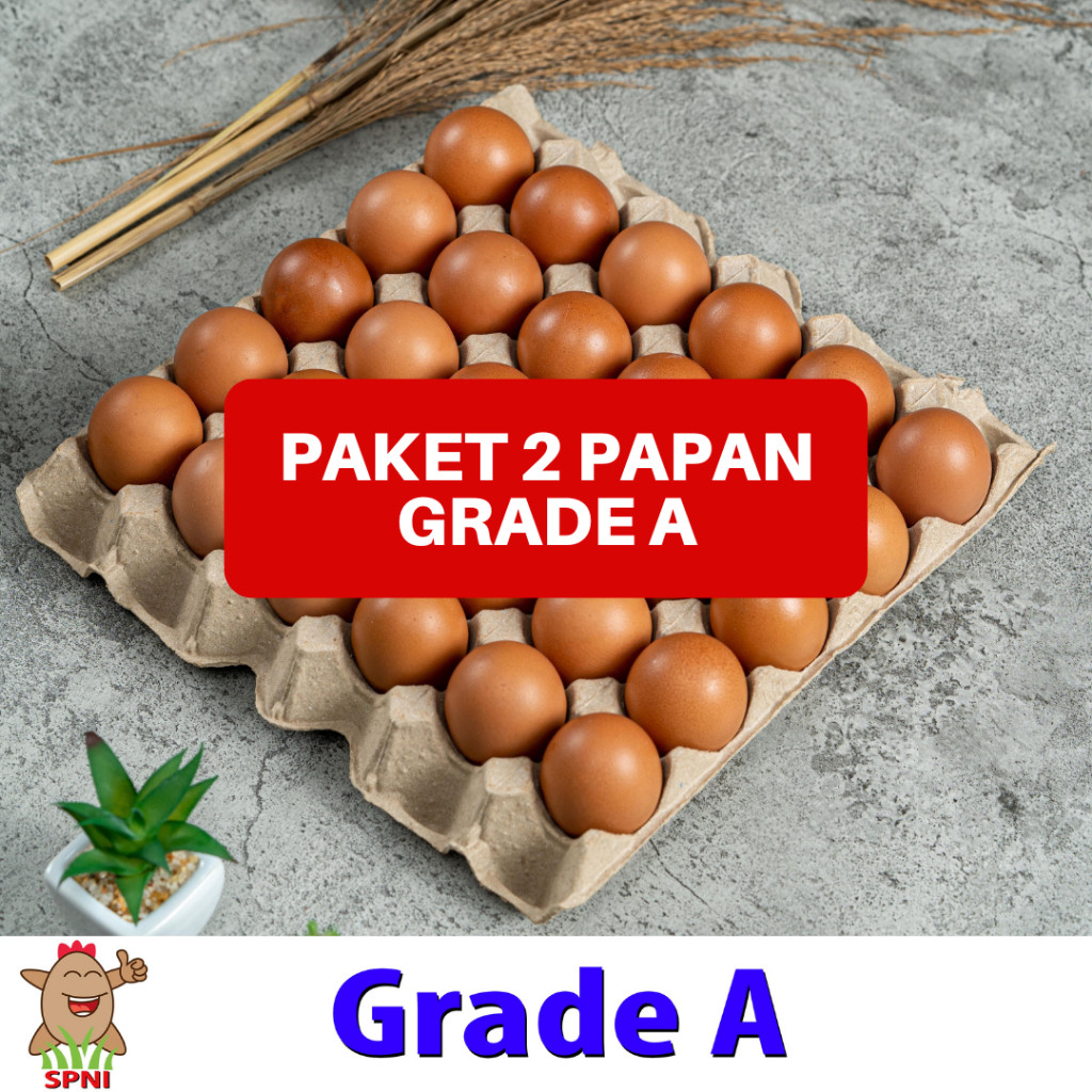 

Telur Ayam SPNI Jumbo (Grade A 60 Butir) PAKET 2 PAPAN