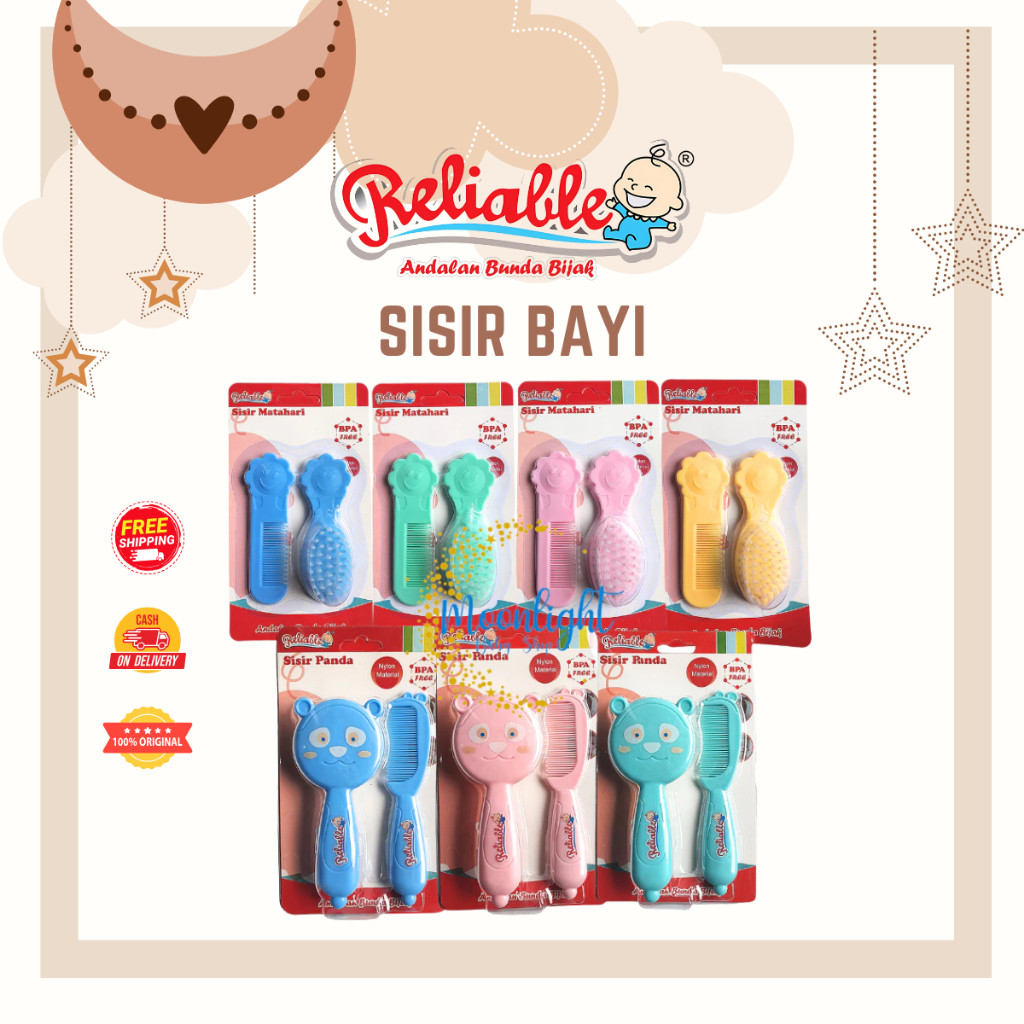 Reliable Sisir Rambut Sisir Brush Bayi 2in1