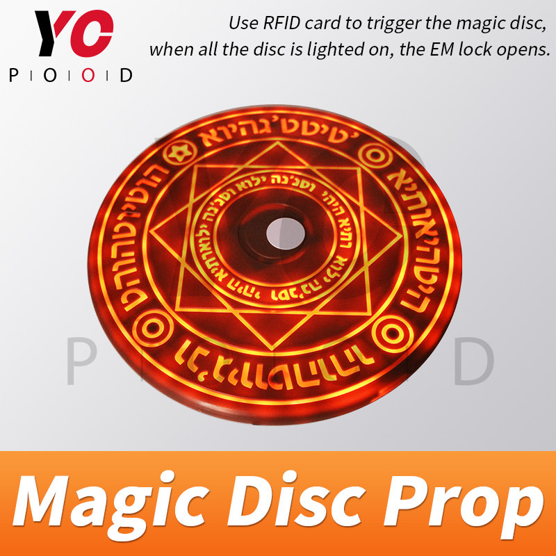 

YOPOOD Magic Disc Prop Escape Room Real Life game use RFID card to trigger magic array be bright gradually 1987 Superb props