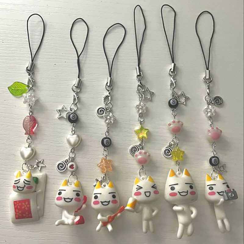 

toro inoue Beaded Phone Charm Aesthetic Handmade