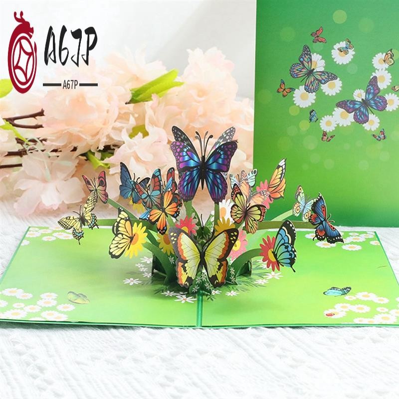 

A67P-3D Happy Birthday Greeting Invitation Cards Boy Girl Kids Gift Card Thank You Card Postcard