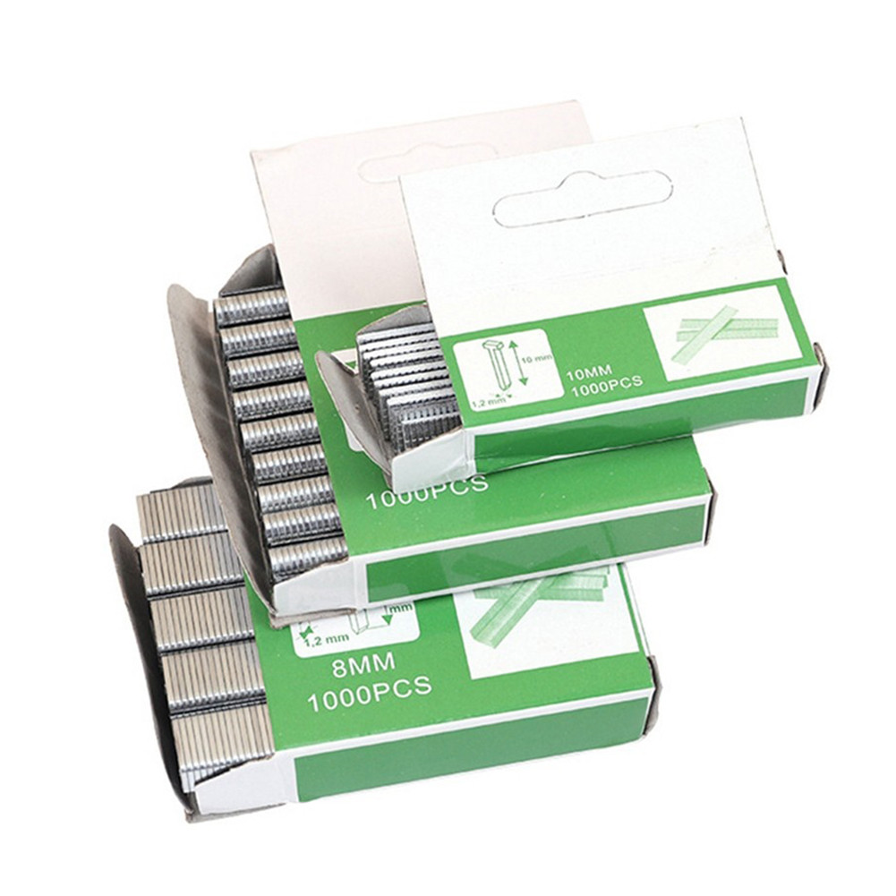 

1000Pcs Staples Nails Woodworking Nails U/ Door /T Shaped For Furniture Upholstery Manual Staple Gun Household Hand Tool